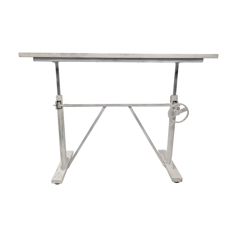Carolina Classics Brio Sit or Stand Adjustable Desk in Whitewash