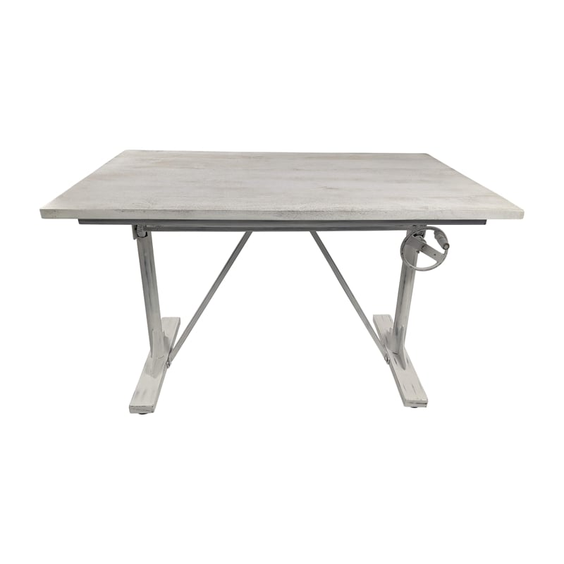 Carolina Classics Brio Sit or Stand Adjustable Desk in Whitewash