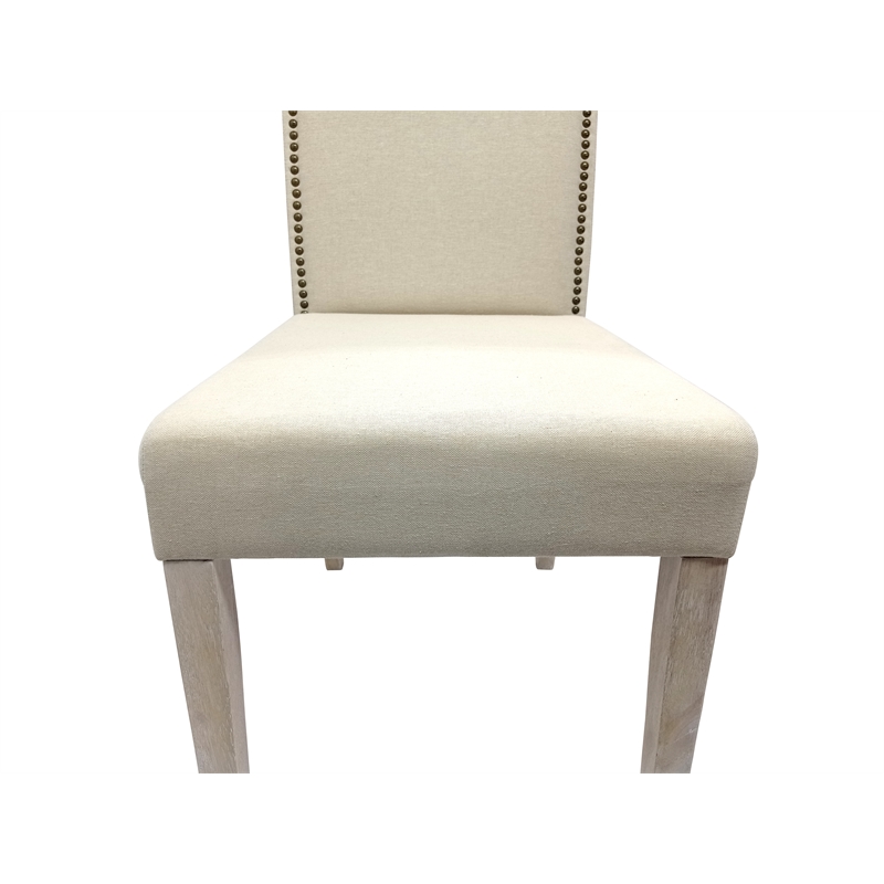 Carolina Classics  Romero Parsons Chair in Natural Driftwood and Linen