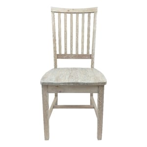 Carolina Classics Hudson 17.75&quot Wood Dining Chair in Natural Driftwood Brown