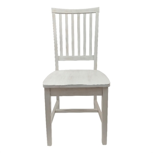 Carolina Classics 17.75&quot Hudson Wood Dining Chair in Whitewash