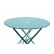 Carolina Classics 3-Piece Round Transitional Metal Bistro Set in Teal
