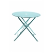 Carolina Classics 3-Piece Round Transitional Metal Bistro Set in Teal