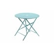 Carolina Classics 3-Piece Round Transitional Metal Bistro Set in Teal