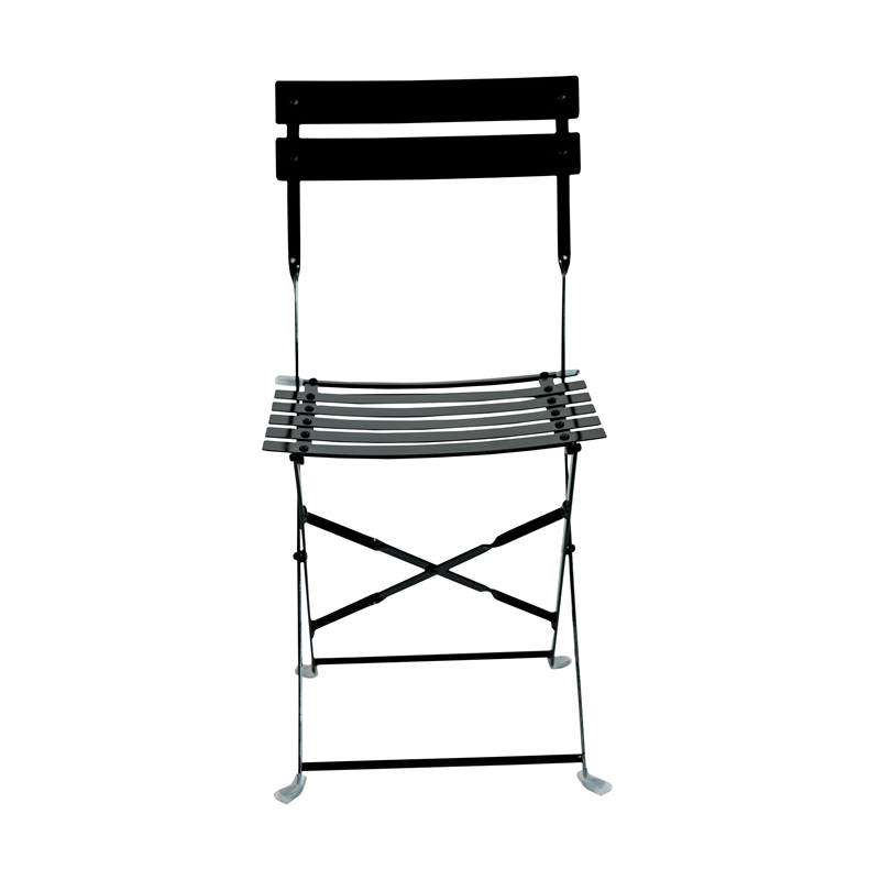 Carolina Classics  Set of 2 Folding Metal Bistro Chair in Black