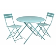 Carolina Classics  Set of 2 Folding Metal Bistro Chair in Teal