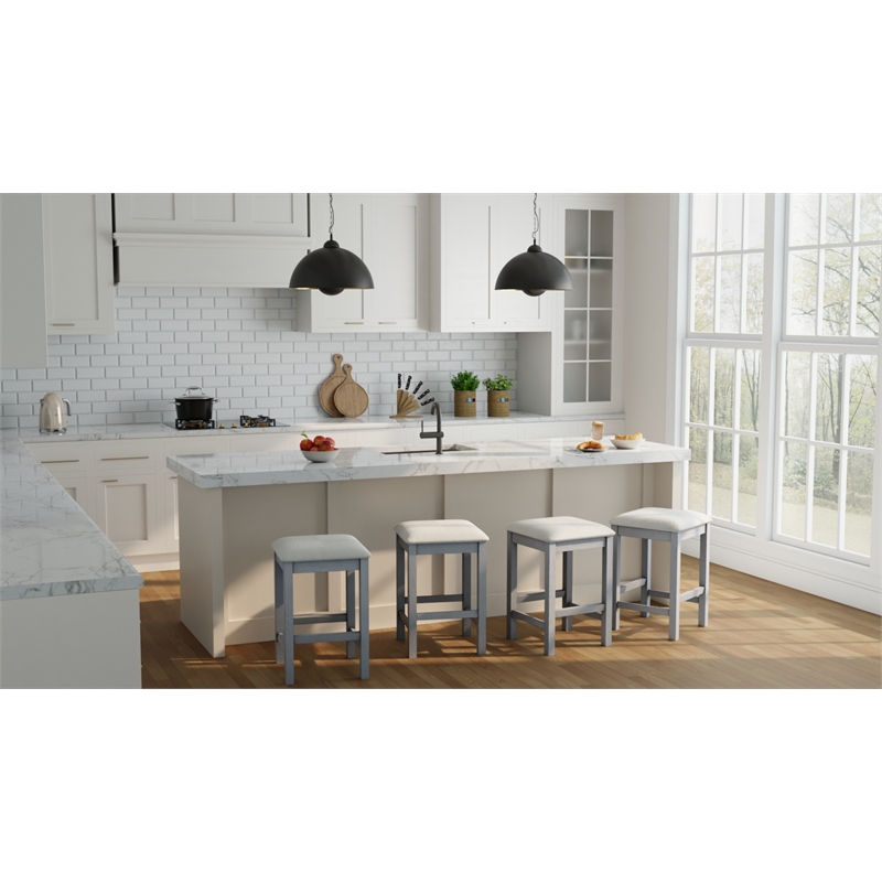 Carolina Classics  Set of 2 Tristan Backless Counter Stool in Antique White