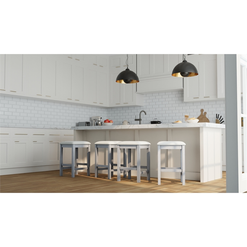 Carolina Classics  Set of 2 Tristan Backless Counter Stool in Antique White