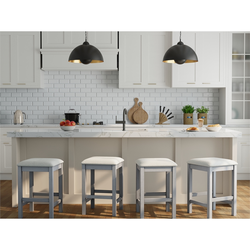 Carolina Classics  Set of 2 Tristan Backless Counter Stool in Antique White