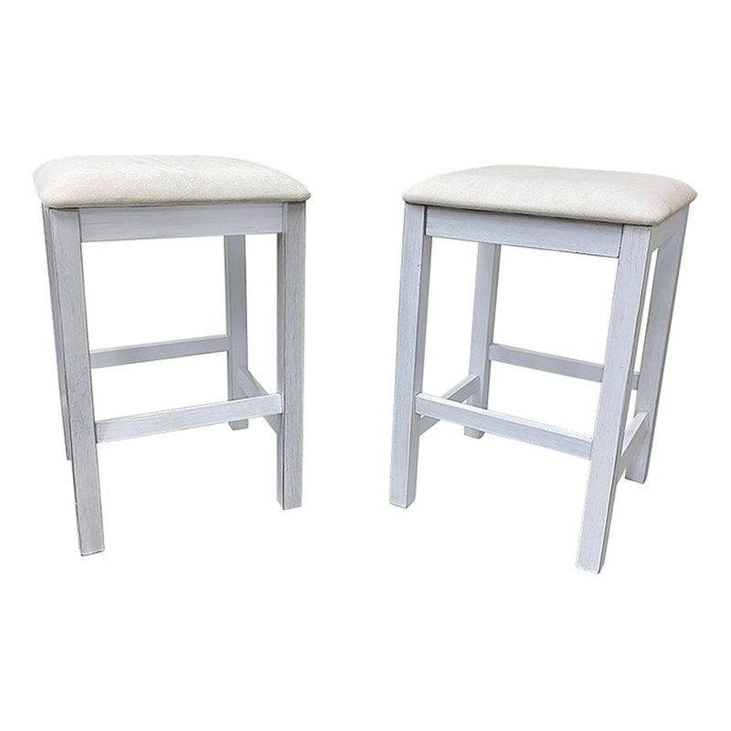 Carolina Classics  Set of 2 Tristan Backless Counter Stool in Antique White