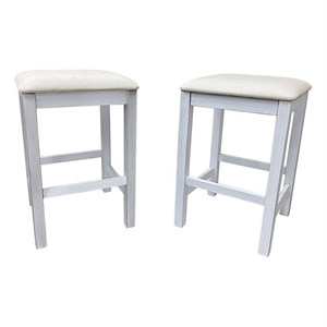Carolina Classics  Set of 2 Tristan Backless Counter Stool in Antique White