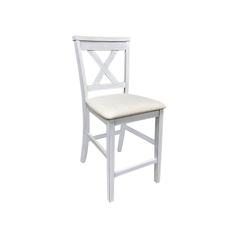 Carolina Classics  Set of 2 Taylor X-Back Counter Stools in Antique White
