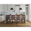 Carolina Classics  Set of 2 Taylor X-Back Counter Stools in Oak and White