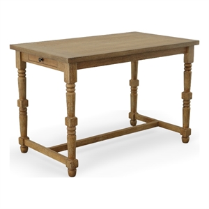 carolina classics brittany deluxe 2-drawer wood bar table in honey brown