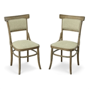 Carolina Classics Diana 20&quot Wood Dining Chair in Vintage Walnut (Set of 2)