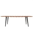 Carolina Classics Waverly Wood & Iron Coffee Table in Honey Gold Brown/Black
