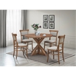 Carolina Classics Diana Wood Dining Table with Trestle Base in Honey Brown