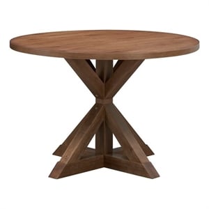 Carolina Classics Diana Wood Dining Table with Trestle Base in Honey Brown