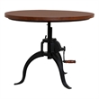 Carolina Classics Riley Adjustable Height Wood Coffee Table in Brown/Black