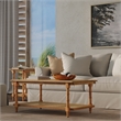 Carolina Classics Chesterfield Wood & Cane Coffee Table in Brown