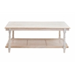 Carolina Classics Chesterfield Wood & Cane Coffee Table in Whitewash