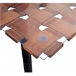 Carolina Classics Waverly Acrylic Plastic/Wood Dining Table in Honey Gold/Black