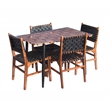 Carolina Classics Waverly Acrylic Plastic/Wood Dining Table in Honey Gold/Black