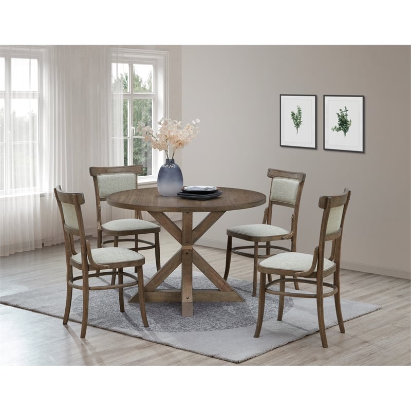Carolina Classics Diana Wood Dining Table with Trestle Base in Vintage Walnut
