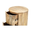 Carolina Classics Kingston 2-Drawer Round Wood Accent Table in Brown