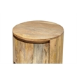 Carolina Classics Kingston 2-Drawer Round Wood Accent Table in Brown