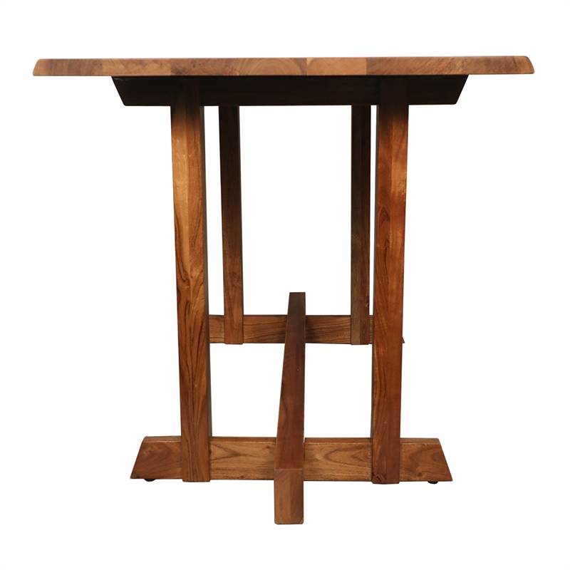 Carolina Classics Acacia Wood Dining Table in Honey Gold Brown