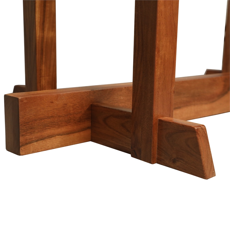 Carolina Classics Acacia Wood Dining Table in Honey Gold Brown