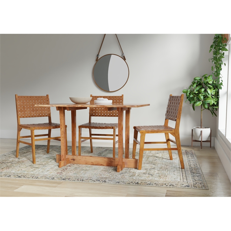 Carolina Classics Acacia Wood Dining Table in Honey Gold Brown