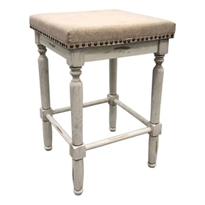 Biltmore Saddle Barstool - Set of 2 - Sand - Beige Upholstery