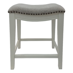 Sawyer 25&quot Saddle Counter Stool - Set of 2 - Missouri White