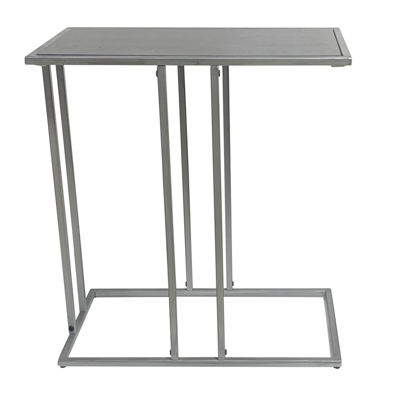 Serena End Table - Black Marble - Industrial