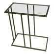 Serena End Table - Clear Glass - Antique Gold