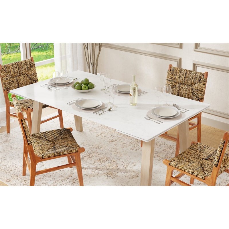 Banana Weave Dining Chair - Set of 2 - Caramel