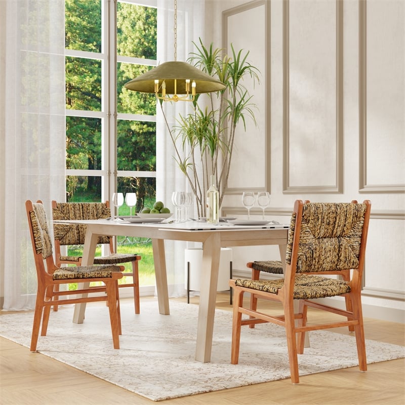 Banana Weave Dining Chair - Set of 2 - Caramel