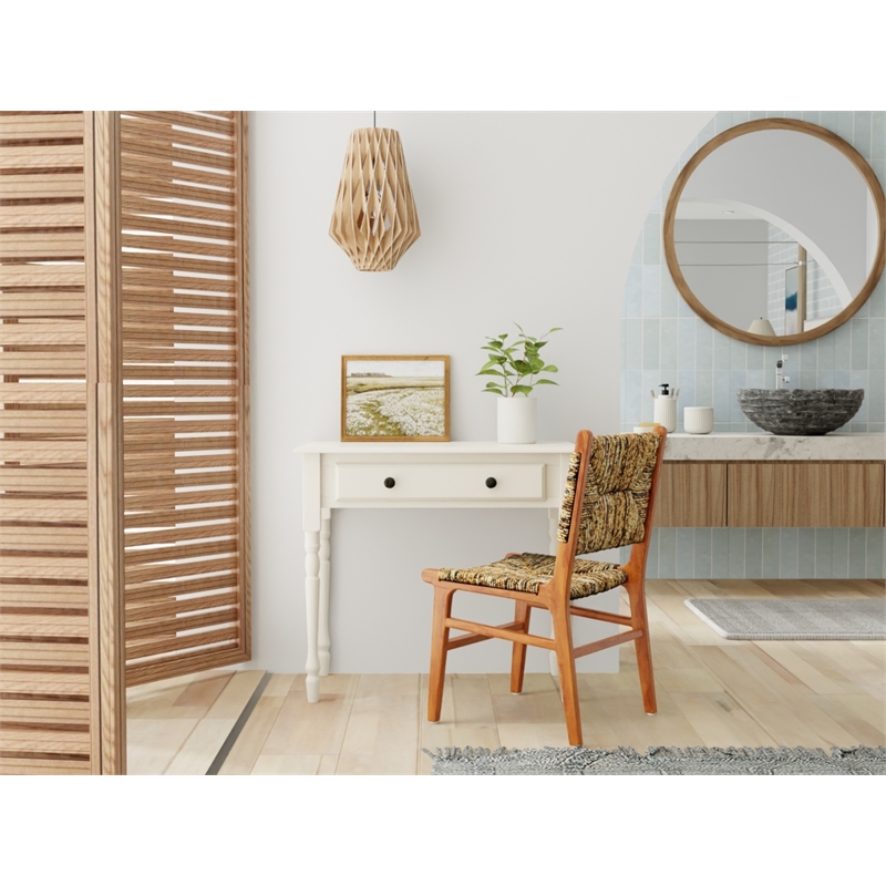 Banana Weave Dining Chair - Set of 2 - Caramel