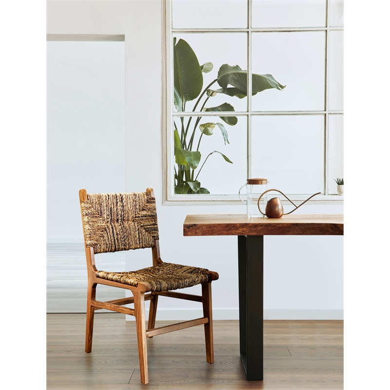Banana Weave Dining Chair - Set of 2 - Caramel