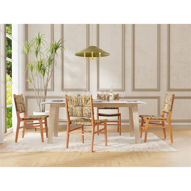 Banana Weave Dining Chair - Set of 2 - Caramel