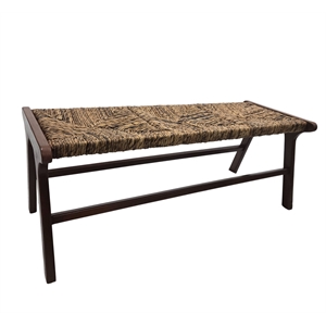Karson 48&quot Banana Weave Bench - Caramel - Natural