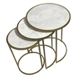 Serena Nesting Tables - White Marble - Industrial