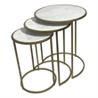 Serena Nesting Tables - White Marble - Industrial