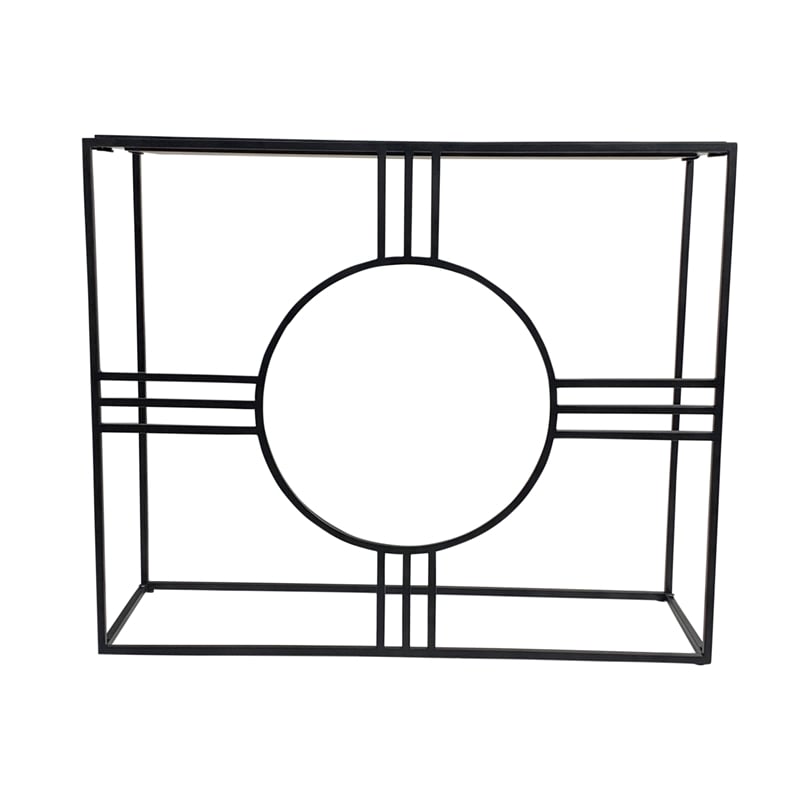 Marshall Console Table - Black Marble - Black