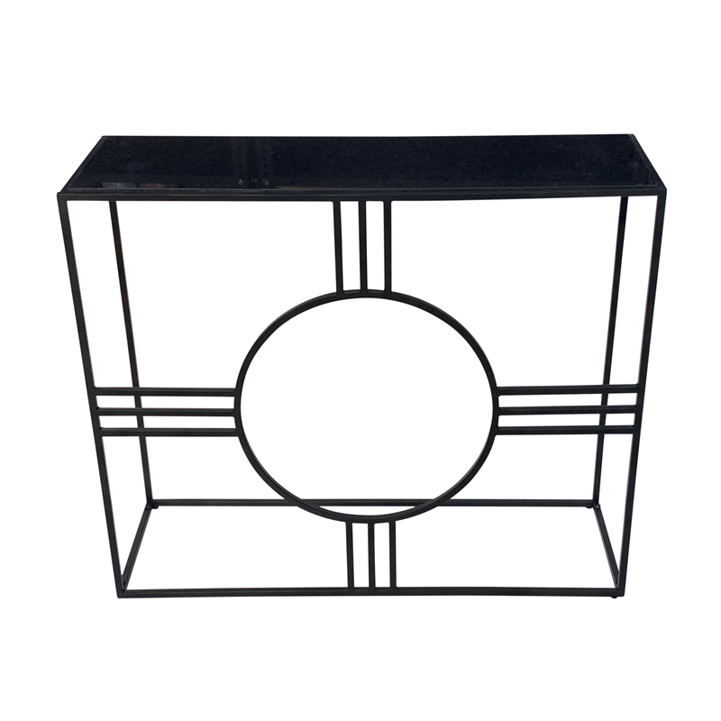 Marshall Console Table - Black Marble - Black