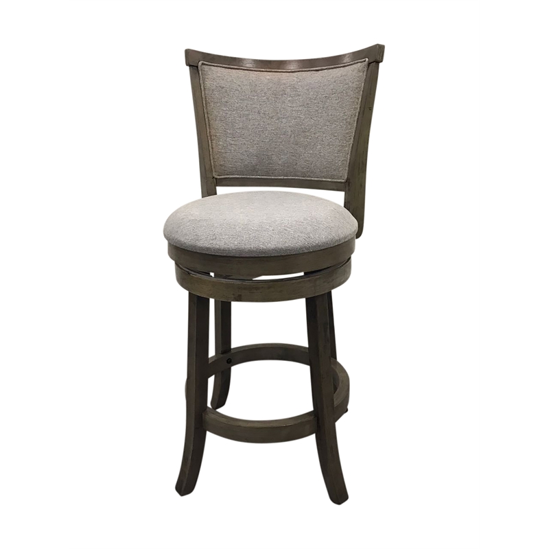Beckett Upholstered Swivel Seat Barstool - Set of 2 - Gotham Grey