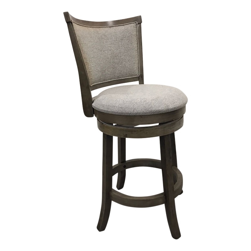 Beckett Upholstered Swivel Seat Barstool - Set of 2 - Gotham Grey