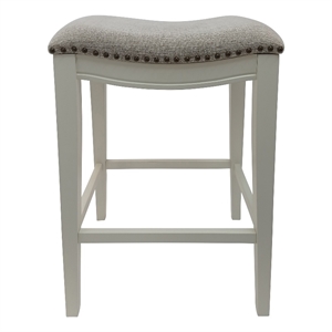 Sawyer 30&quot Saddle Barstool - Set of 2 - Missouri White